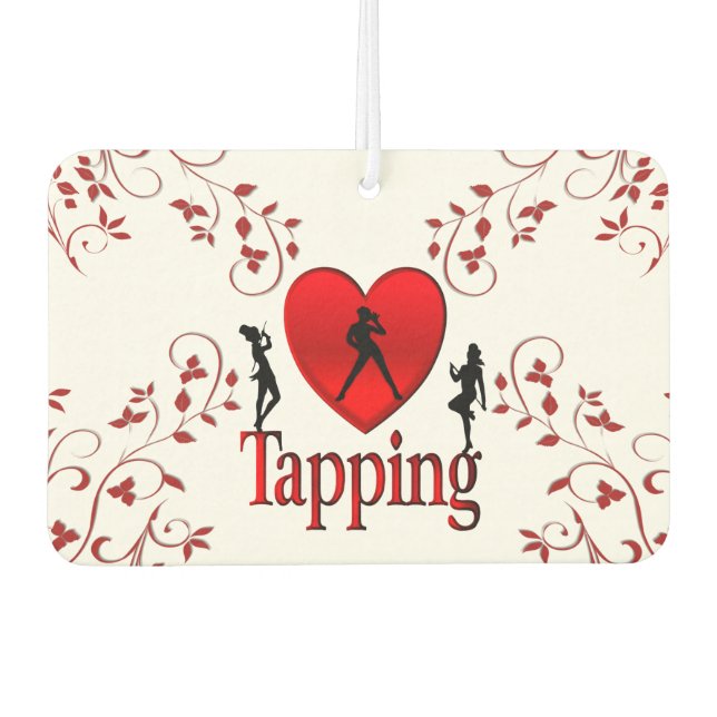 I Heart Tap Dance Car Air Freshener (Front)