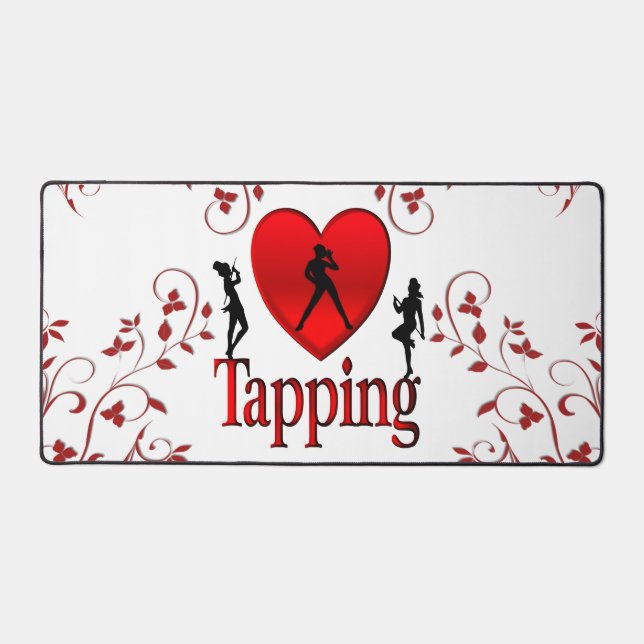 I Heart Tap Dance Desk Mat (Front)