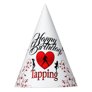 I Heart Tap Dance Happy Birthday Party Hat