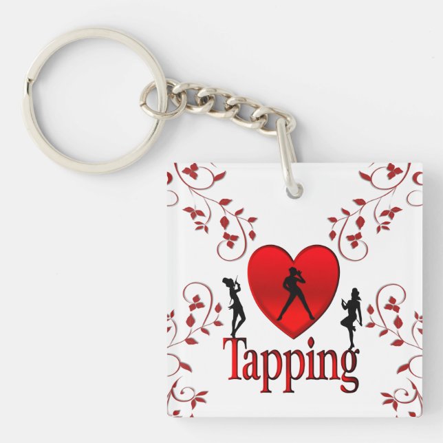 I Heart Tap Dance Key Ring (Front)