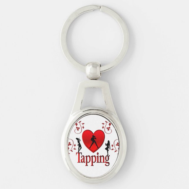 I Heart Tap Dance Key Ring (Front)