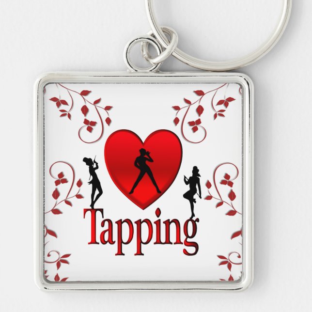 I Heart Tap Dance Key Ring (Front)