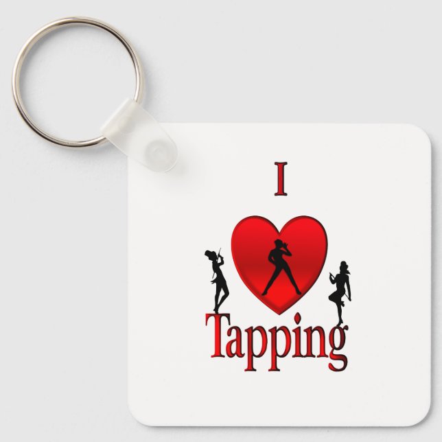 I Heart Tap Dance Key Ring (Front)