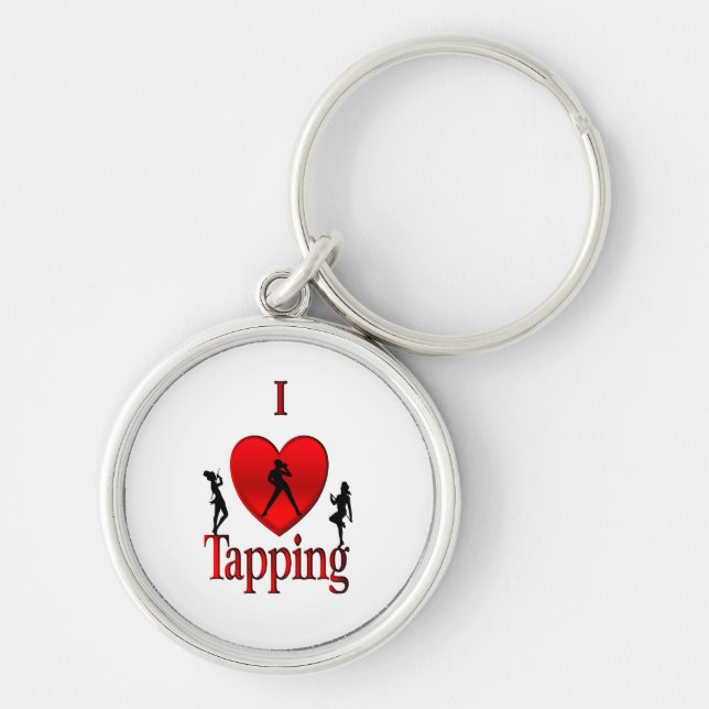 I Heart Tap Dance Key Ring (Front)