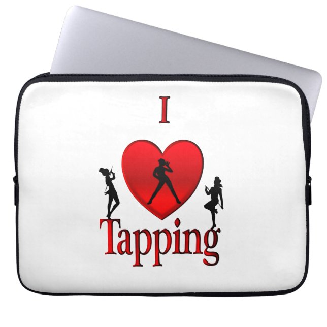I Heart Tap Dance Laptop Sleeve (Front)