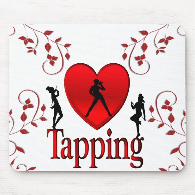 I Heart Tap Dance Mouse Pad (Front)