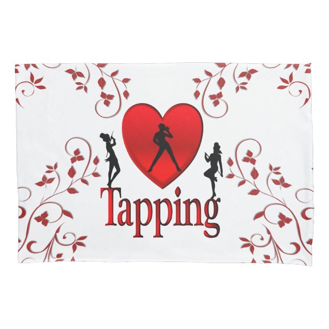 I Heart Tap Dance Pillowcase (Front)