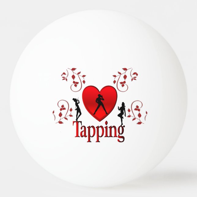 I Heart Tap Dance Ping Pong Ball (Front)