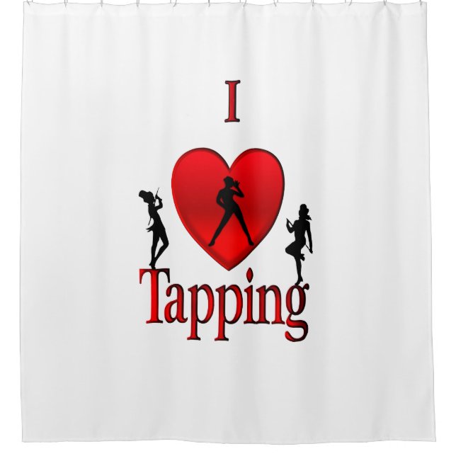 I Heart Tap Dance Shower Curtain (Front)
