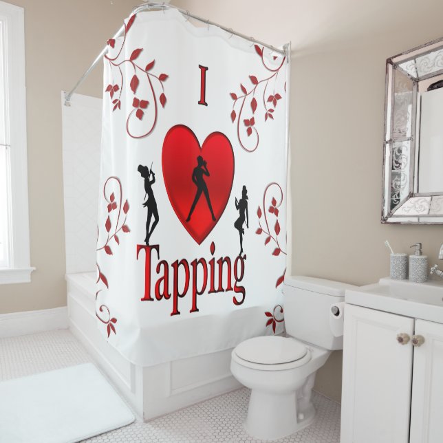 I Heart Tap Dance Shower Curtain (In Situ)