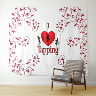 I Heart Tap Dance Tapestry