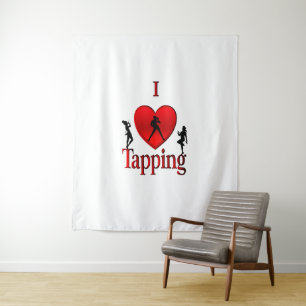 I Heart Tap Dance Tapestry