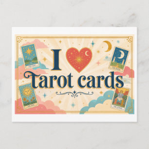 "I [Heart] Tarot Cards" Postcard