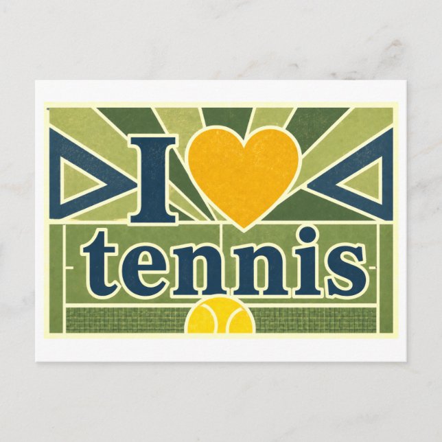 "I [Heart] Tennis" Postcard (Front)