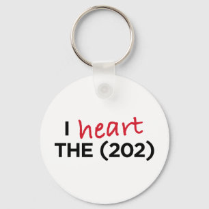 I heart the (202) key ring