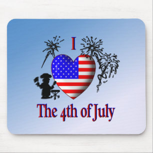 I Heart the 4th of July Mouse Pad