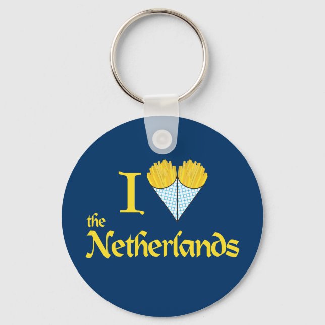 I Heart the Netherlands Key Ring (Front)
