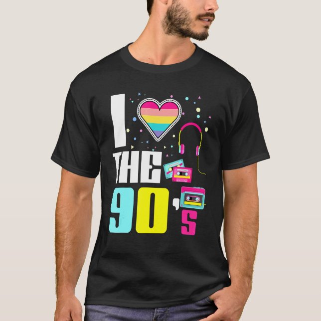 I Heart The Nineties 90s Retro Cassette Tape Sungl T-Shirt (Front)