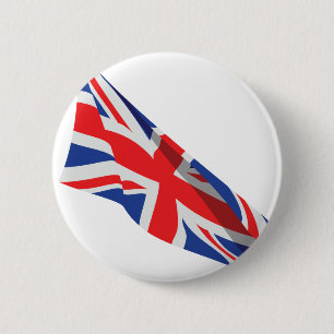 I Heart the UK/Union Jack Flag 6 Cm Round Badge