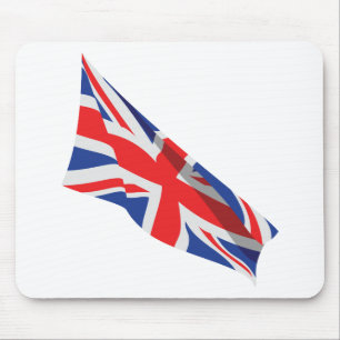 I Heart the UK/Union Jack Flag Mouse Pad