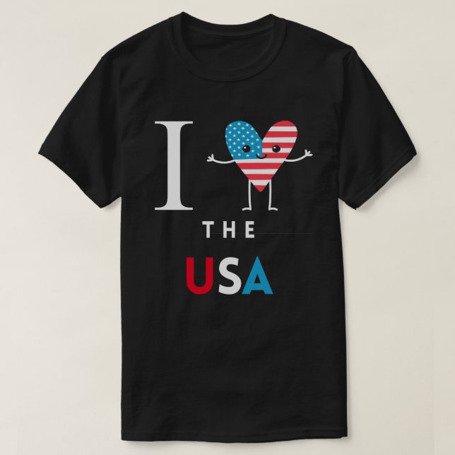 I Heart The USA blk Mens T-Shirt (Design Front)