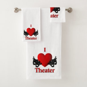I Heart Theatre Bath Towel Set