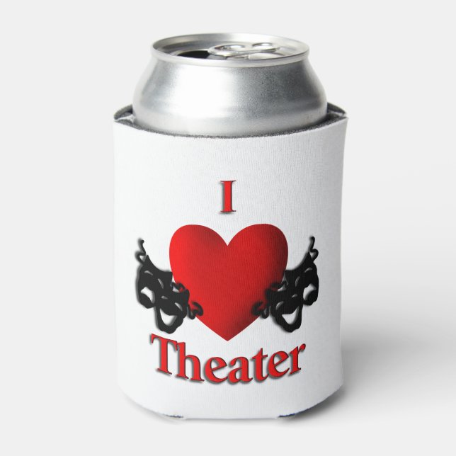I Heart Theatre Can Cooler (Can Front)