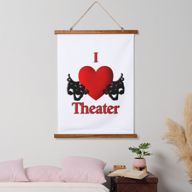 I Heart Theatre Hanging Tapestry (Bedroom)