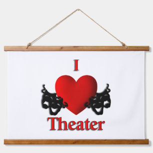 I Heart Theatre Hanging Tapestry