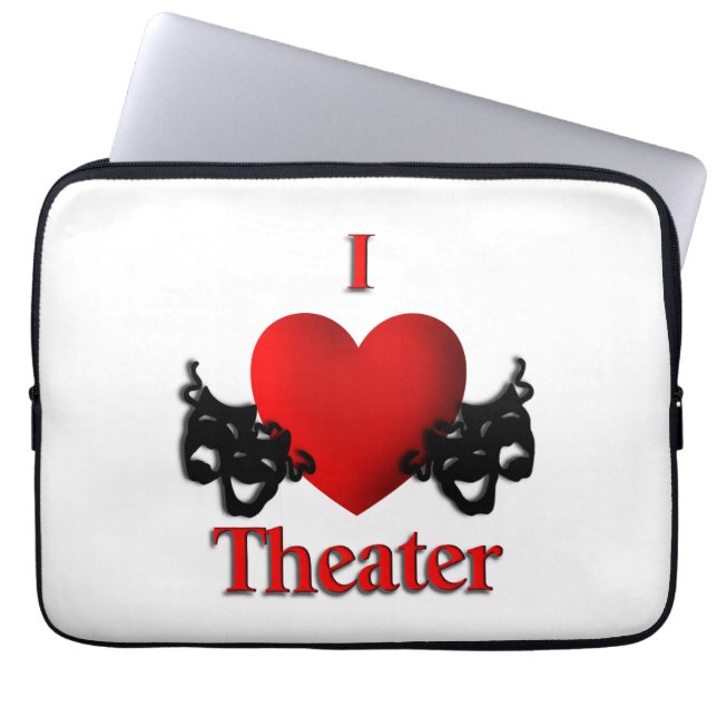 I Heart Theatre Laptop Sleeve (Front)