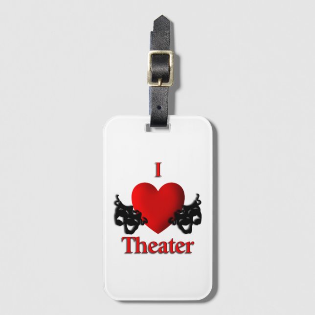 I Heart Theatre Luggage Tag (Front Vertical)