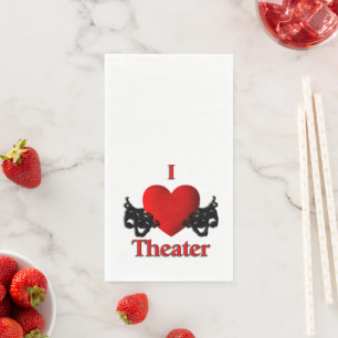 I Heart Theatre Napkin