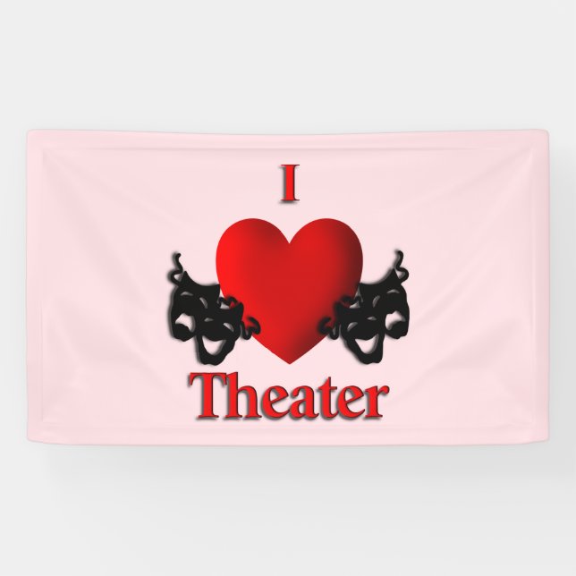 I Heart Theatre Pink Banner (Horizontal)