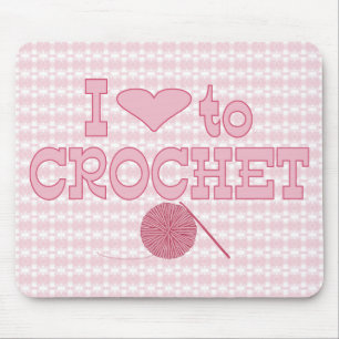 I heart to Crochet Mouse Pad