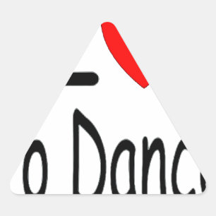 i heart to dance b triangle sticker