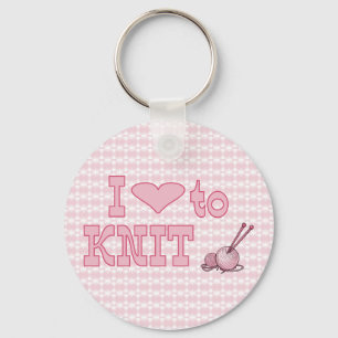 I heart to knit key ring