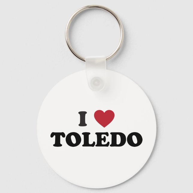I Heart Toledo Ohio Key Ring (Front)