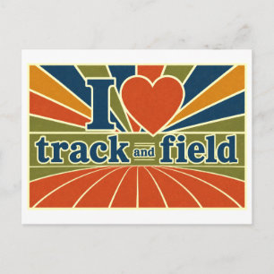 "I [Heart] Track and Field" Postcard