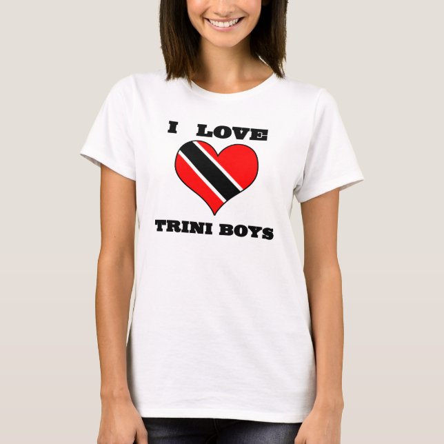 I Heart Trini Boys T-Shirt (Front)