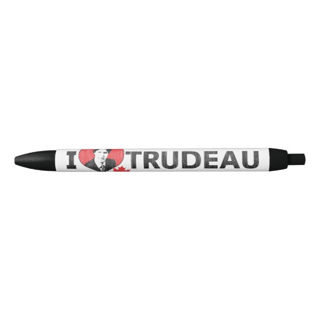 I Heart Trudeau Black Ink Pen (Front)