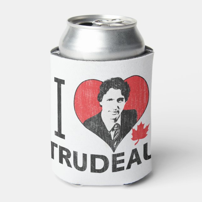 I Heart Trudeau Can Cooler (Can Front)