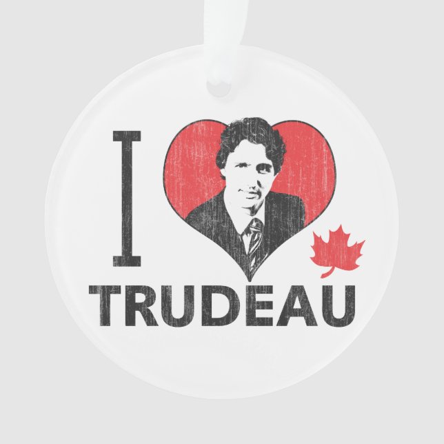 I Heart Trudeau Ornament (Front)