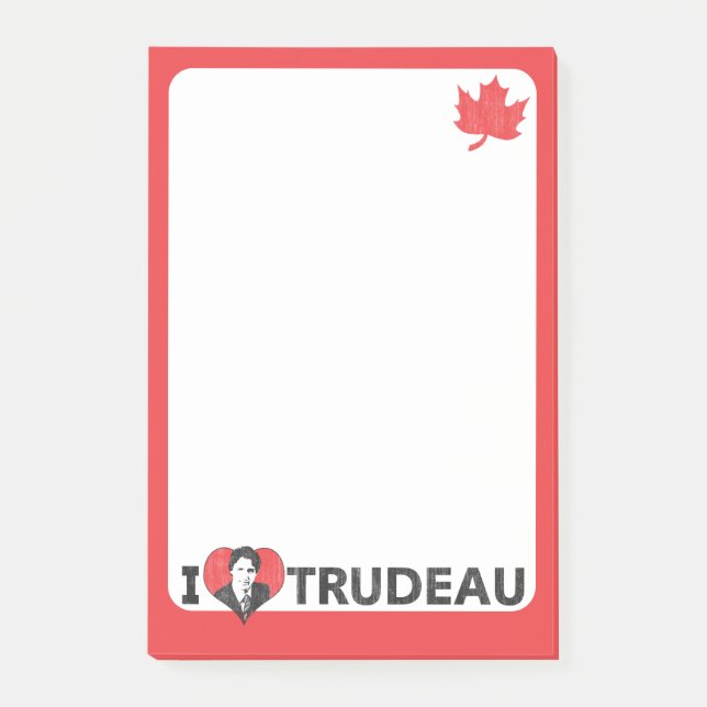 I Heart Trudeau Post-it Notes (Front)
