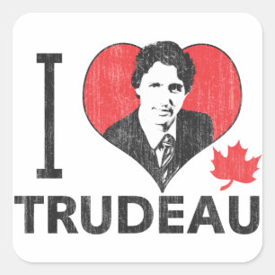 I Heart Trudeau Square Sticker