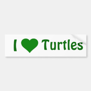 I heart Turtles Bumper Sticker