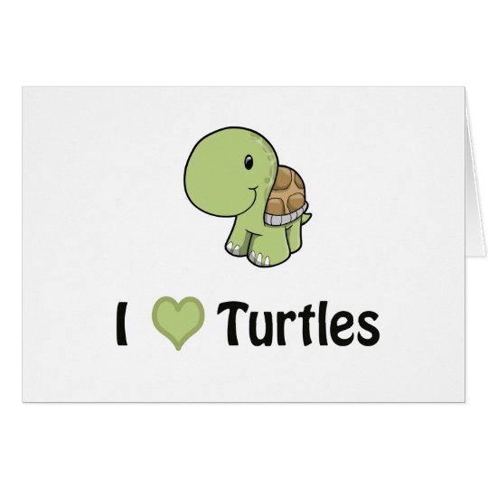 I heart turtles card