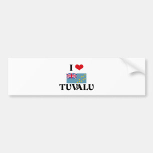 I HEART TUVALU BUMPER STICKER