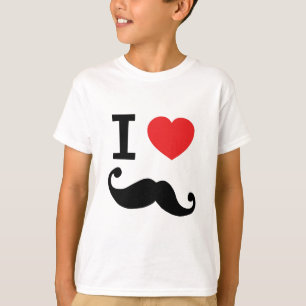 I heart twirly Moustache T-Shirt