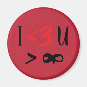 I Heart U More Than Infinity Magnet