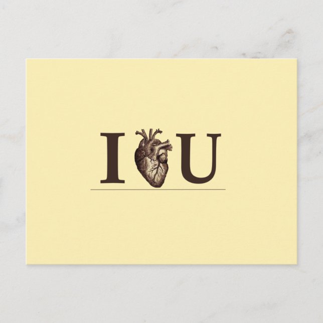 I Heart U Postcard (Front)
